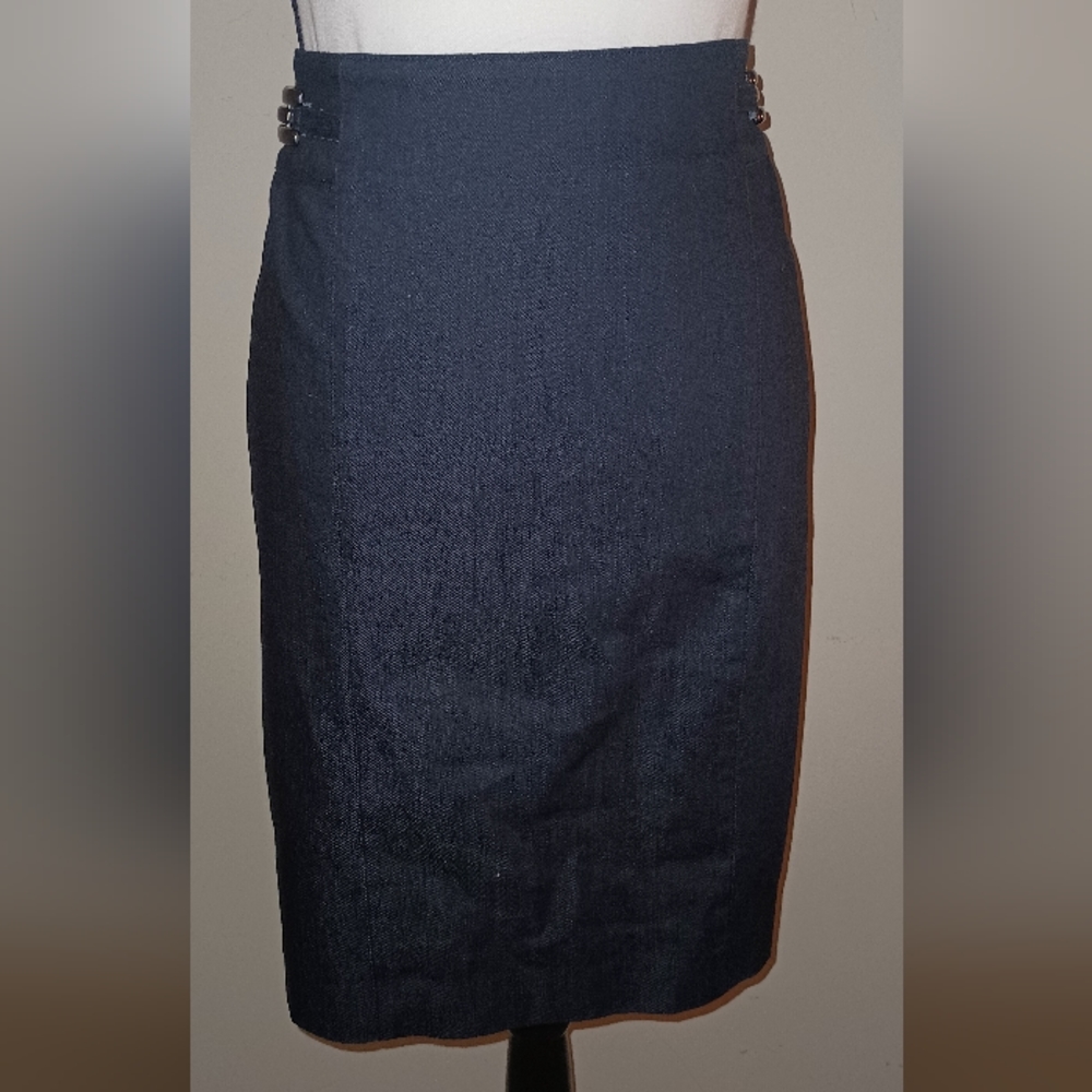 NWOT Ellen Tracey Designer Denim Stretch Skirt (14)